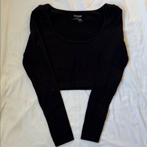 Garage Seamless Ribbed Long Sleeve Crop Top